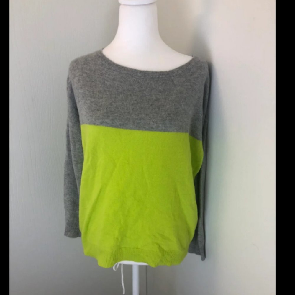 NWT JCPenney 100% CASHMERE COLOR BLOCK SWEATER